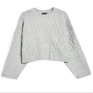 {Topshop} Cable Crop Sweater